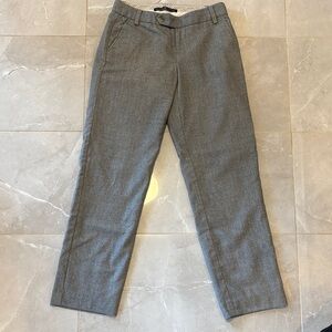 Wool Wide Leg Trousers Classic Gray